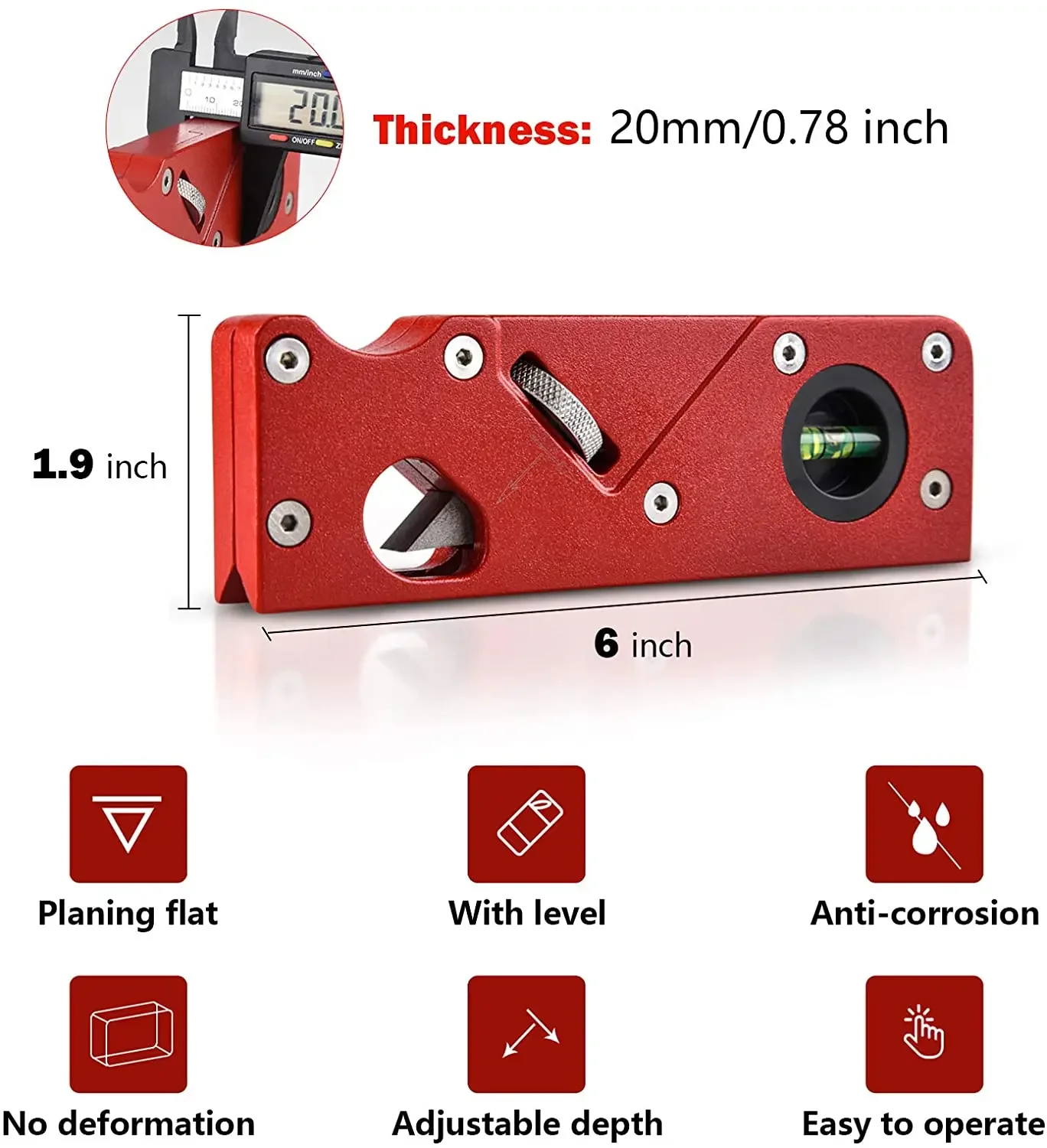 Chamfer Plane with Backer Woodworking Hand Planer for Quick Edge Planing Radian Corner Plane Trimming Carpenter Hand DIY Tool