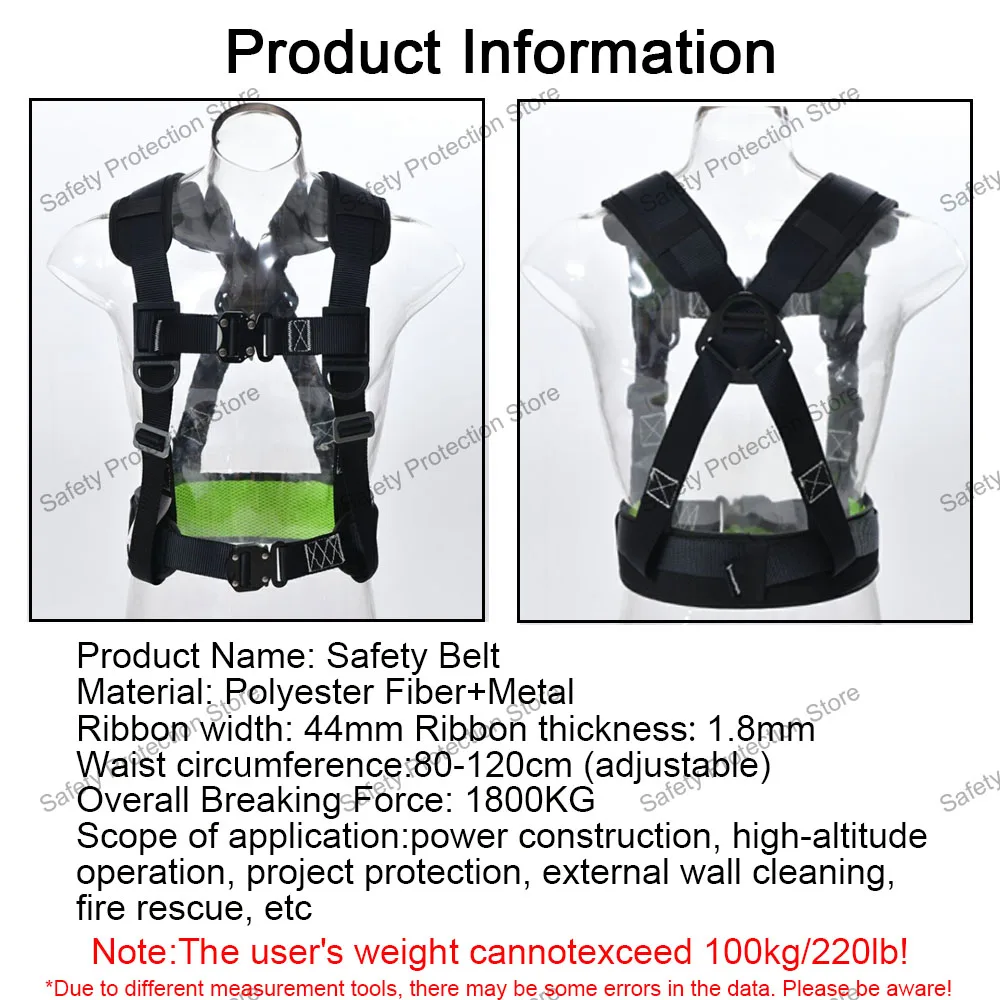 

3-point High Altitude Work Safety Harness Half Body Safety Belt Outdoor Electrician Construction Belt Body Protection Equipment