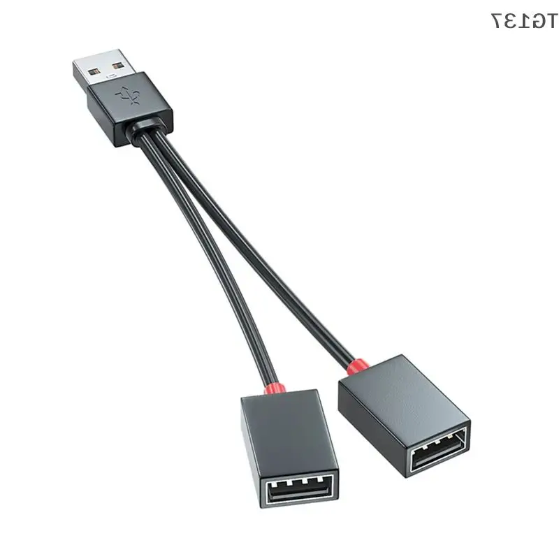 متعددة الوظائف محول الحبل كابل شحن 1 في 2 خارج USB HUB سيارة USB الفاصل كابل للهواتف الذكية أندرويد