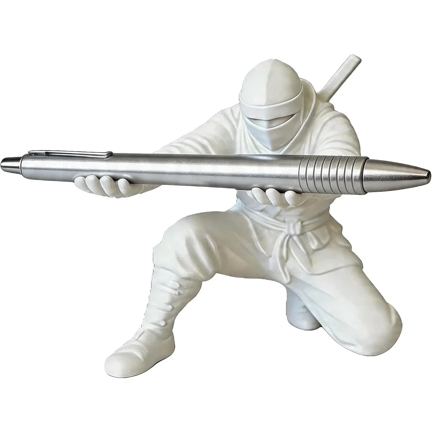 

Ninja Pen Holder, 3D Printed Single Pencil Holder Display Stand, Cool Desk Organizers and Decor for Men, Birthday, Office, Home