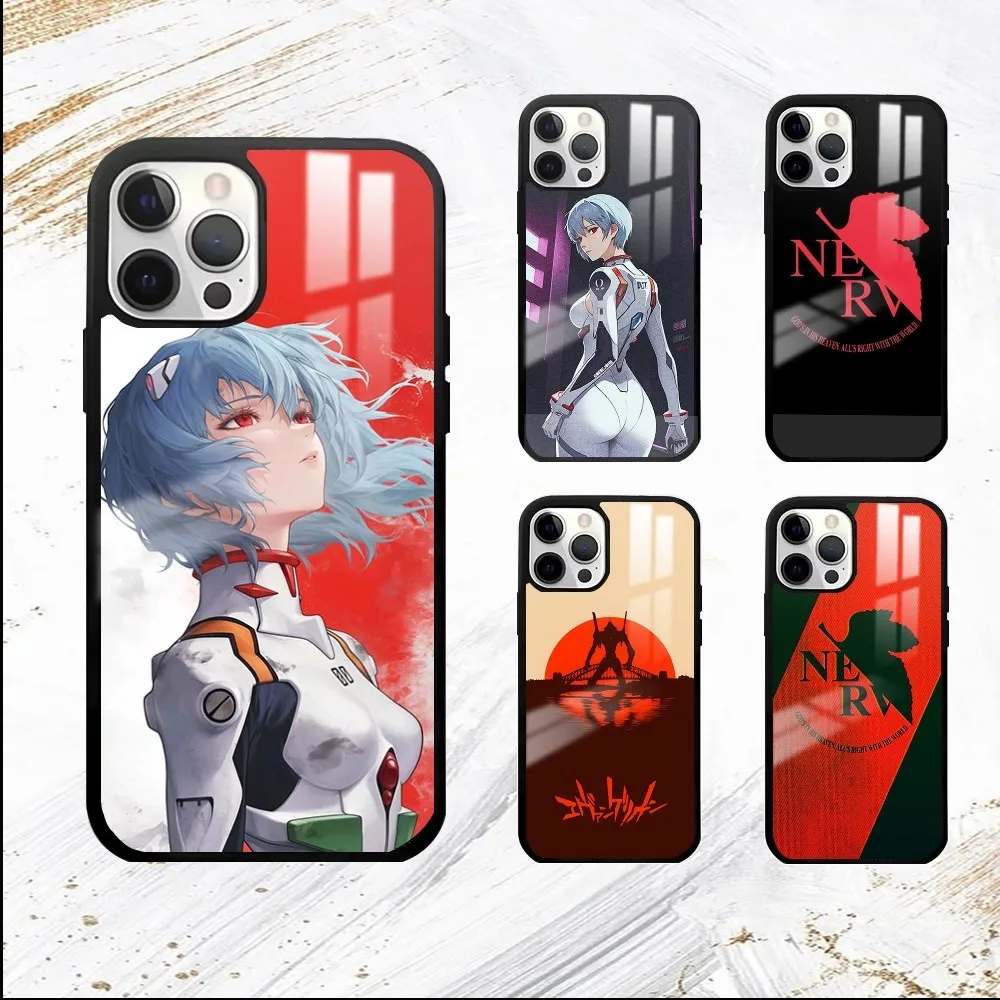 Neon Genesis E-Evangelion Asuka Phone Case For iPhone 16 15 14 13 12 11 Pro Max Plus Mini PC Fashion mirror phone case