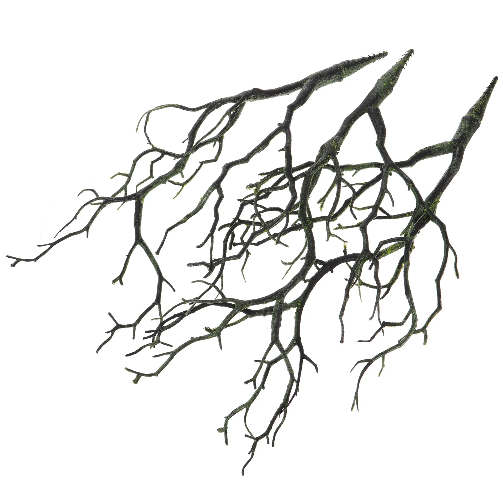 

3pcs Artificial Dried Tree Branches Plastic Fake Vase Branches Simulated Realistic Plants Dark Style Deer Antler Horn Shaped