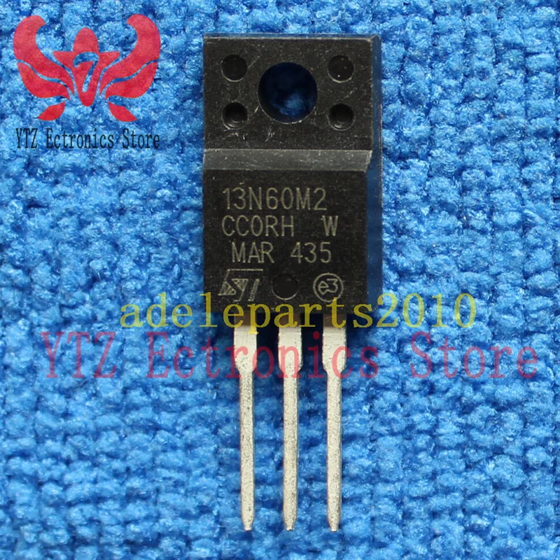 5pieces STF13N60M2 13N60M2 100%Original&New 	Trans MOSFET N-CH 600V 11A 3-Pin(3+Tab) TO-220FP