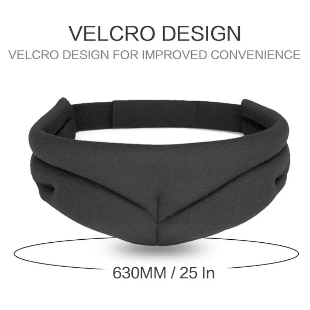 Breathable cotton adjustable sleep mask Internal 3D contoured pressure-free eye protection for travel, shift work and meditation