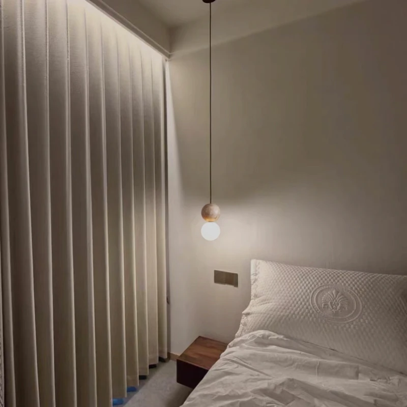 

Оптовая продажа, кремовый стиль, каменные подвесные светильники, трансграничные светодиодные светильники, современные домашние рестораны, спальни, прикроватные подвесные светильники