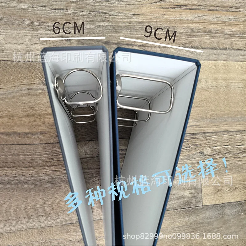 A4 Fabric Cover Binder Sample Book with D Ring 3 Hole Metal Mechanism, 6cm or 9cm Spine, Custom Gold Foil Logo, Detachable