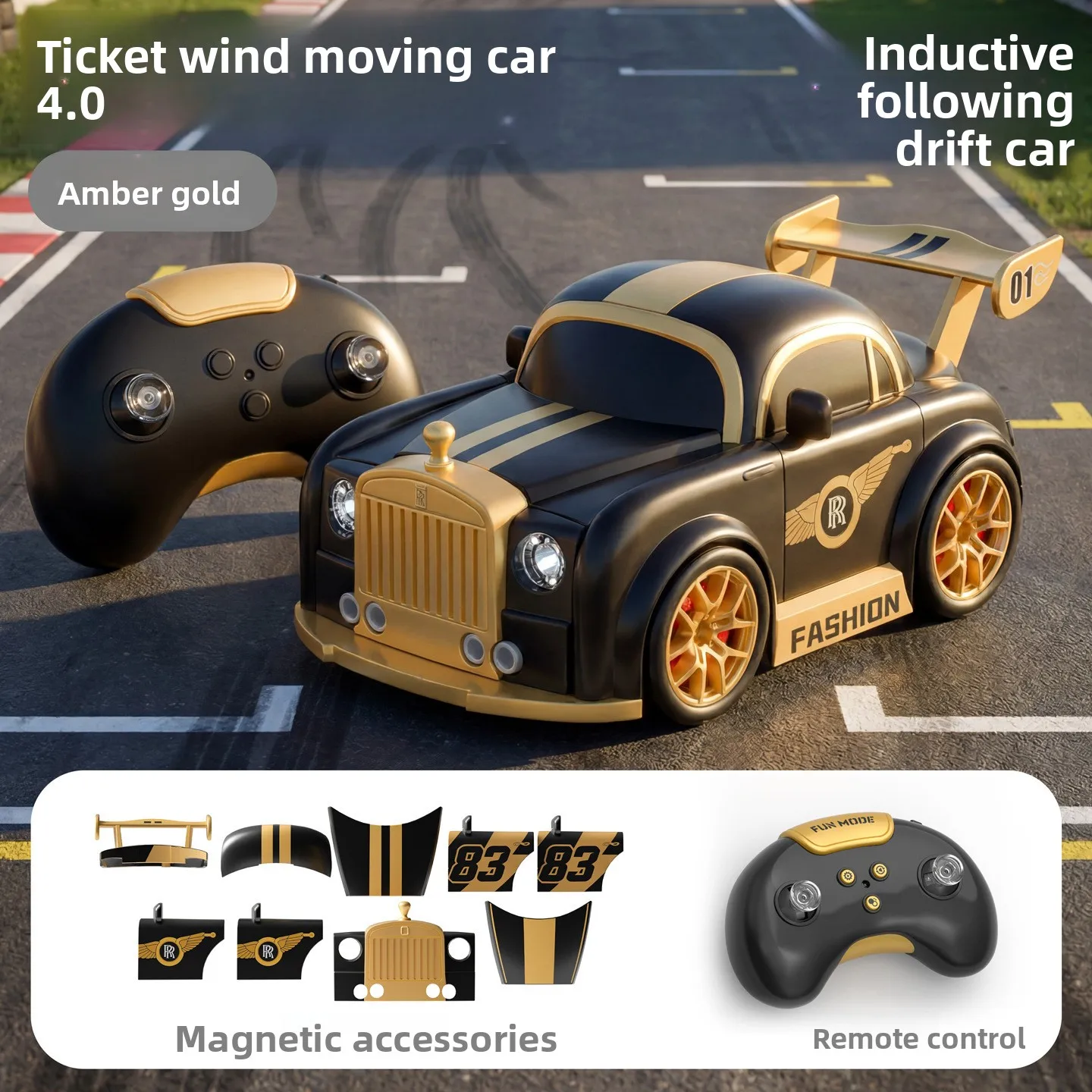 2.4G Gesture‑Following RC Drift Car With Magnetic DIY Accessories High‑Speed Stunt Remote Control Vehicle