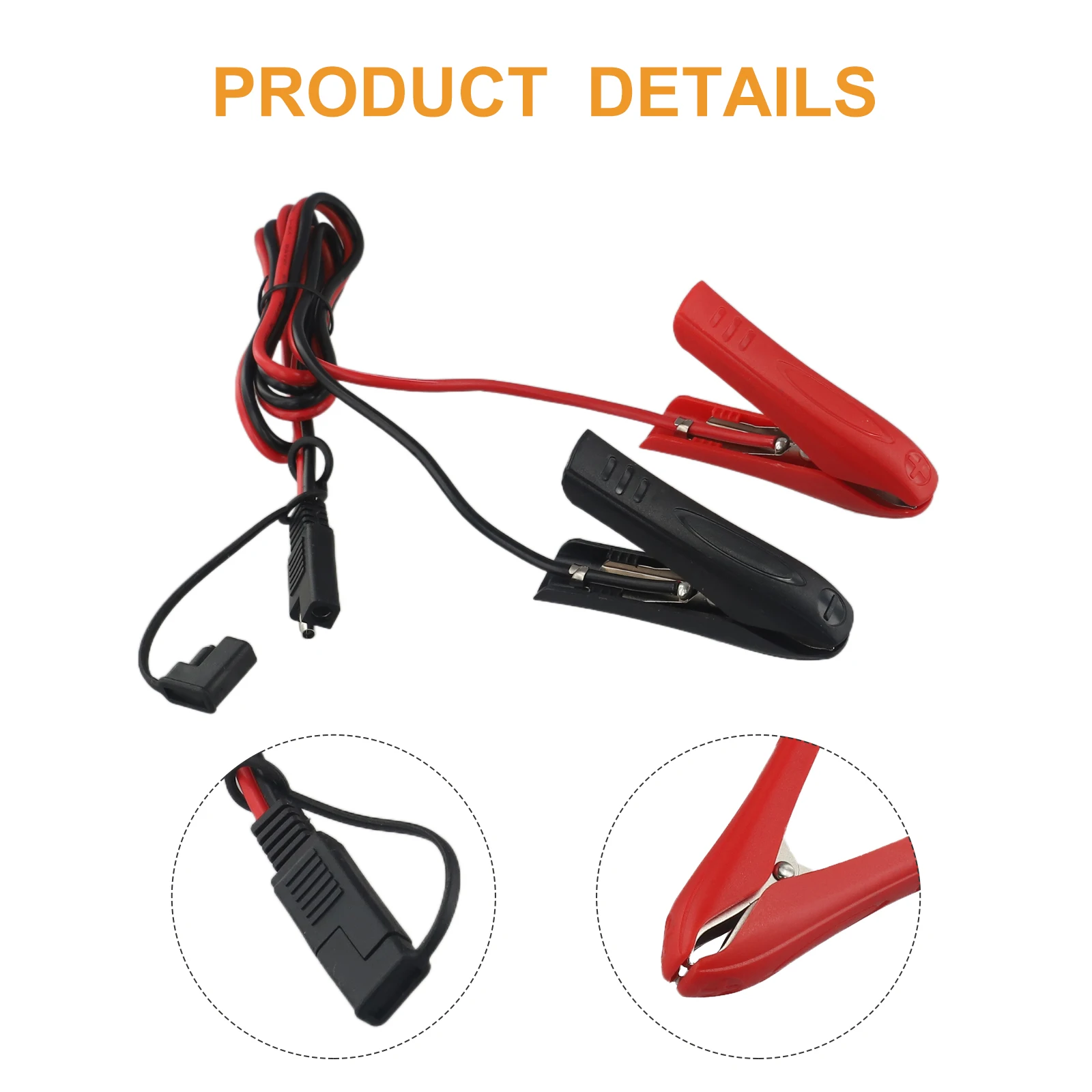 Car Charge Crocodile Clip for sae Connector for alligator Clip Extension Cable Optimal for Power Transfer for alligator Clip
