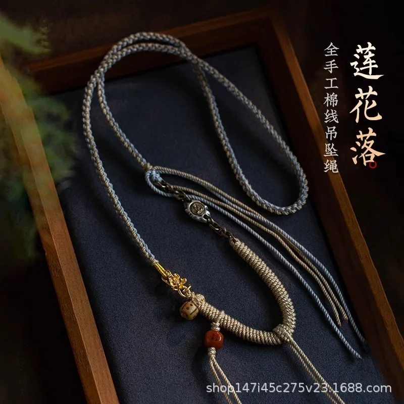 

Tibetan Cotton Neck Pendant Necklace Ethnic Style Diamond Knot Tangka Buddha Brand Cultural And High Quality Handmade Hanging Ro