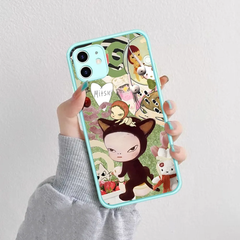 Y-Yoshitomo Girl NaraS Phone Case For IPhone 14 X XR XS 7 8 Plus 11 12 13 Pro MAX 13mini Matte Shockproof Case