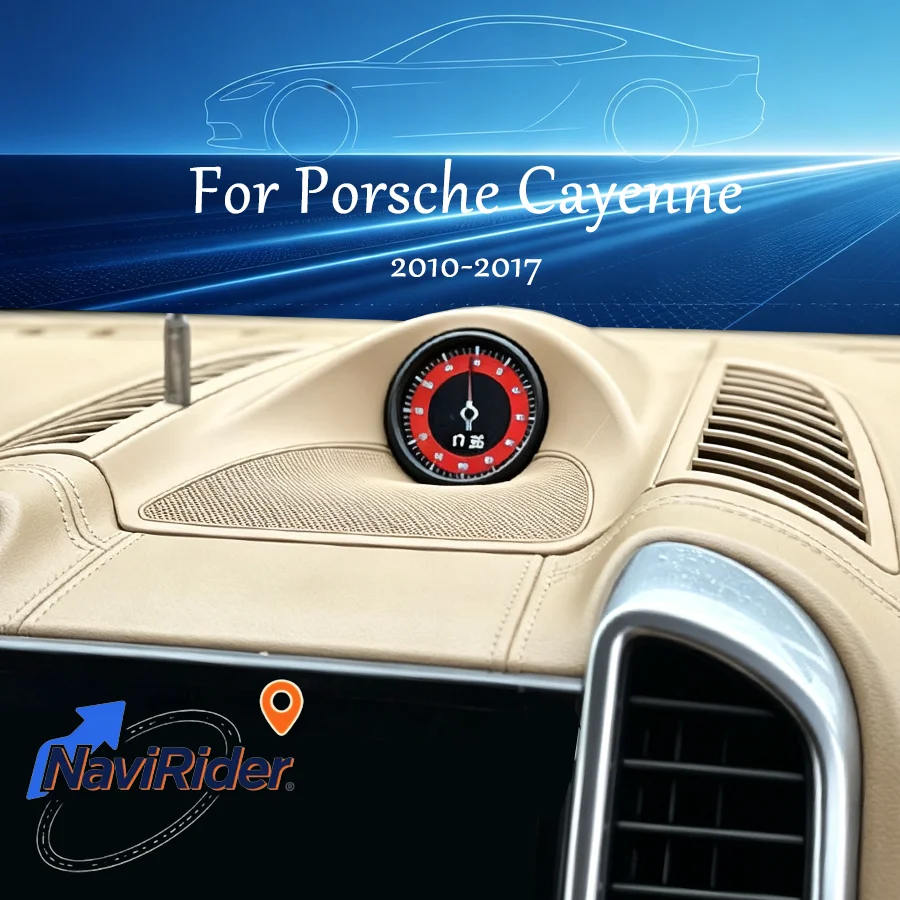 For Porsche Cayenne 2010-2017 Center Dashboard Digital Chronograph Stopwatch Clock LCD Electronic Interior Decoration Accessory