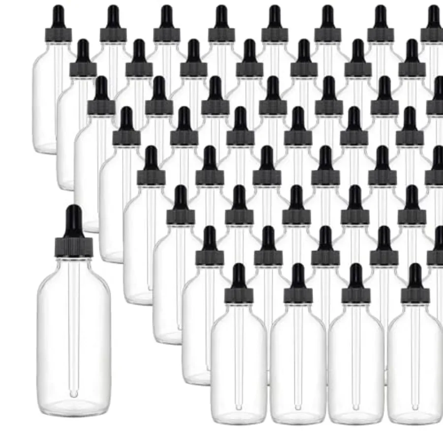 

48 Pack Glass Dropper Bottles Eye Dropper Bottles with Glass Droppers for Essential Oils Perfumes 120ml