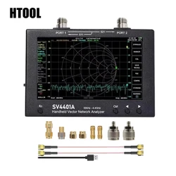 HTOOL SV4401A 50KHz-4.4GHz wektorowy analizator sieci 100dB dynamiczny VNA 7-calowy dotykowy wyświetlacz LCD pamięć wewnętrzna MF/LF/HF/VHF/UHF pasmo