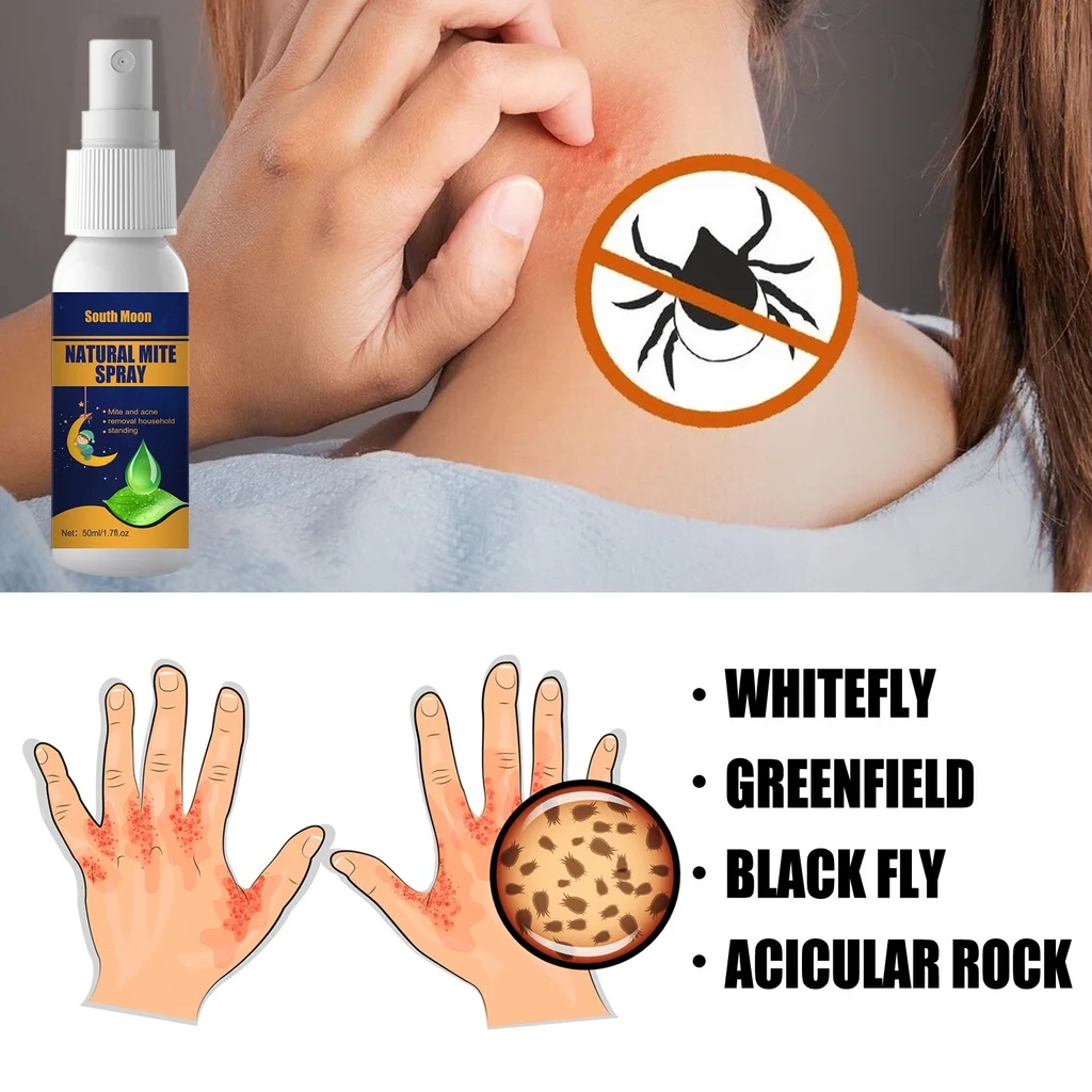South Moon Natural Dust Mite Spray Removal Mite Spray Anti Mites Killer for Home Removing Mites Indoor Environment Bed Clothes