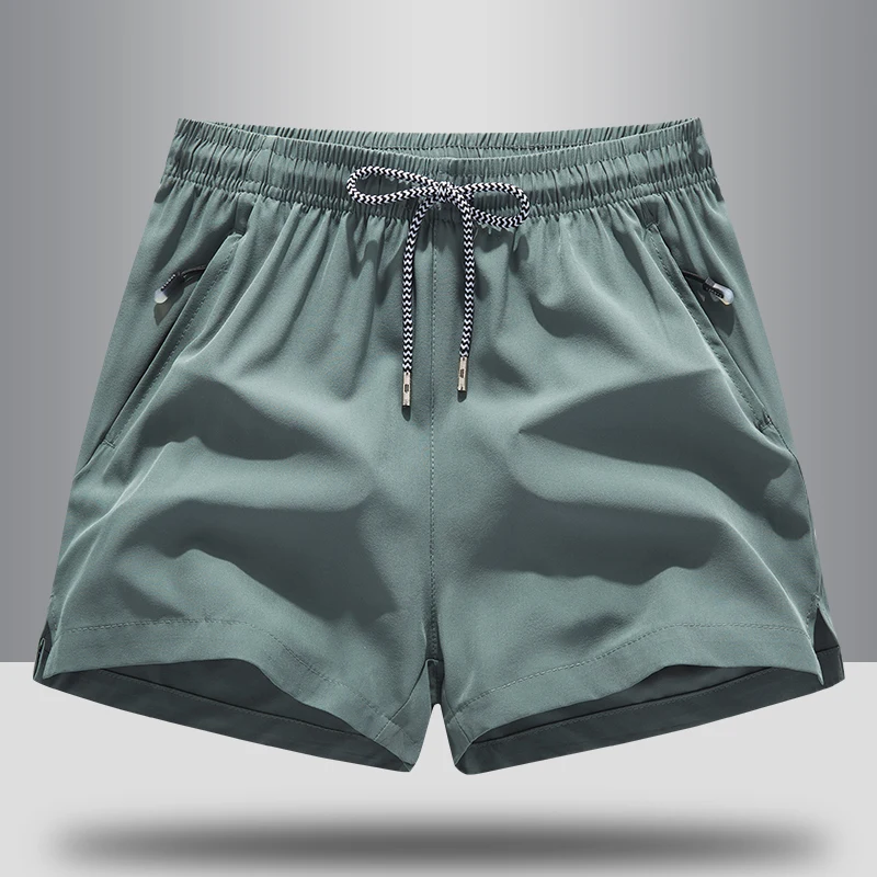 Minimalistische En Trendy Veelzijdige Zomer Effen Kleur Zakband Elastische Sport Fitness Marathon Unisex Casual Shorts