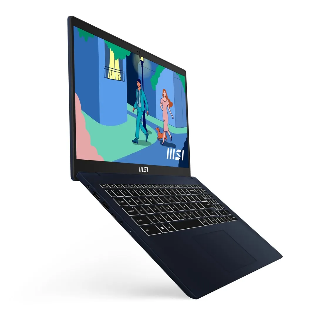 كمبيوتر محمول MSI Modern 15B12MO-640PL i5-1235U 15.6 بوصة FHD 60 هرتز IPS-Level 16GB DDR4 3200 SSD512 Intel Iris Xe Graphics Win11 Home Plus