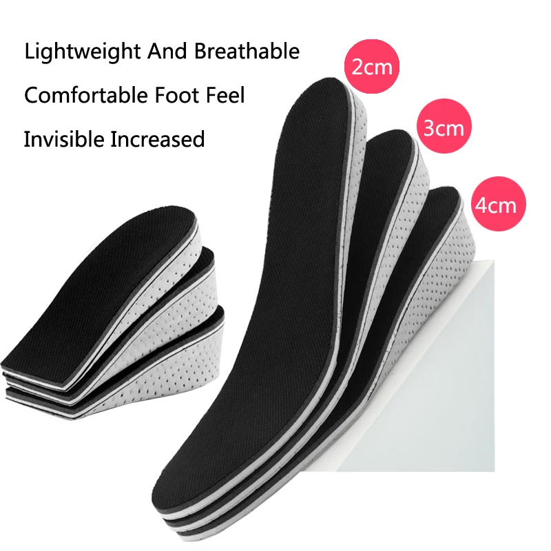 Höhenverstellbare Halbe Schuheinlagen Fersenpolster Sportschuh-Polsterung Fußgewölbestütze Unisex 2-5 CM Unsichtbare Erhöhungs-Einlegesohle – Detail 3