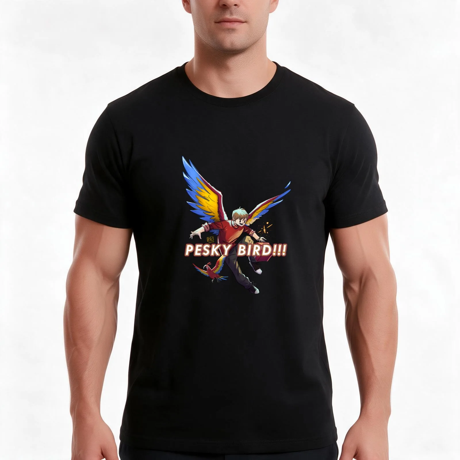 Grian Quote: Pesky Bird T-Shirt Summer Casual Cotton Tee Oversized Streetwear Tops Vintage Graphic Print Unisex Men Women
