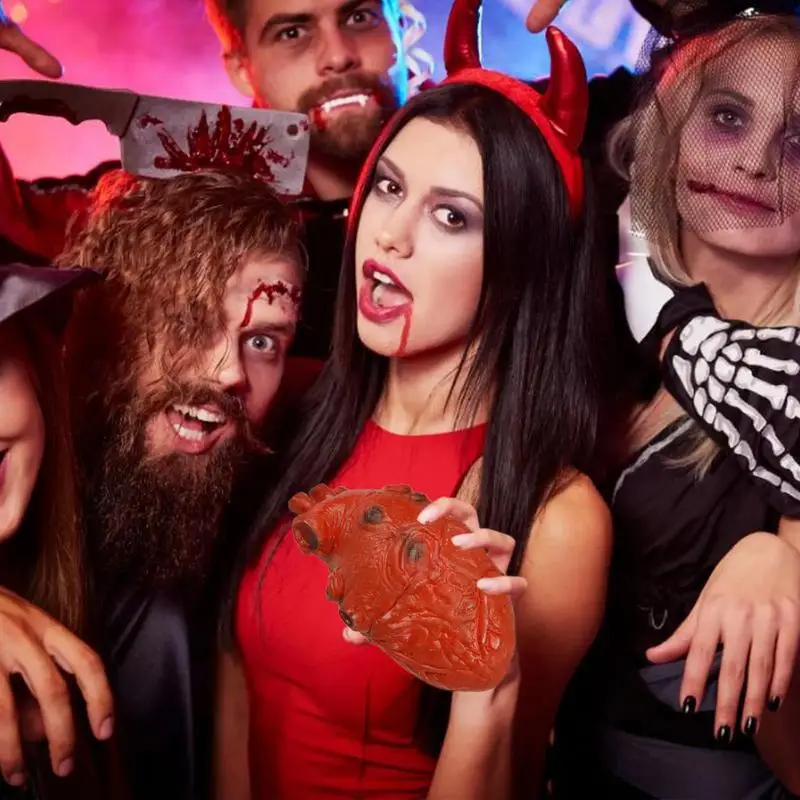 Bloederig Hart Kloppend Hart Spookachtige Halloween Rekwisieten Nep Hart Spookhuisdecoraties Rekwisieten Voor Spookhuisfeestdecoratie