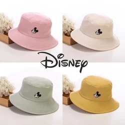 Disney Mickey Fisherman Hat Women Fashion Bucket Hats Cute Cartoon Summer Windproof Sunshade Cap Children Boys Girls Sun Caps