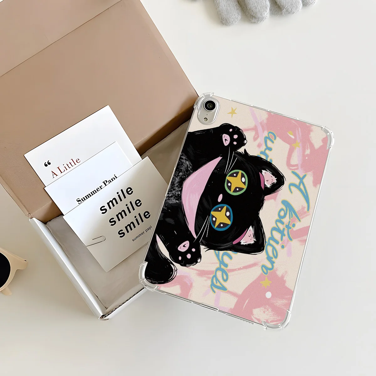Ultra Clear Tablet Case for Apple iPad Pro 9.7 10.5 12.9 13 Air 2 3 11 13 mini 4 5 6 7 Shell Cute Cat Star Eyes Sweet Cool Style
