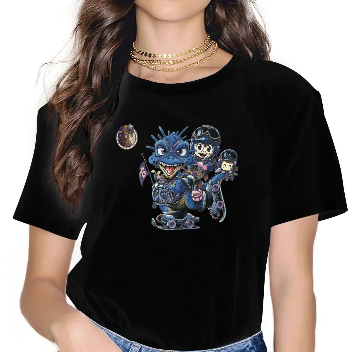 Akira Anime stare damskie koszulki z motywem anime Dr. spadek w stylu Vintage koszulki z krótkim rękawem T-Shirt z okrągłym kołnierzykiem odzież na prezent