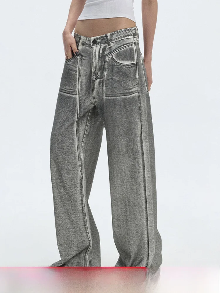 

Джинсы Ourhour свободного кроя с множеством разрезов, белые, винтажные, женские, летние, прямые, с высокой талией, из денима