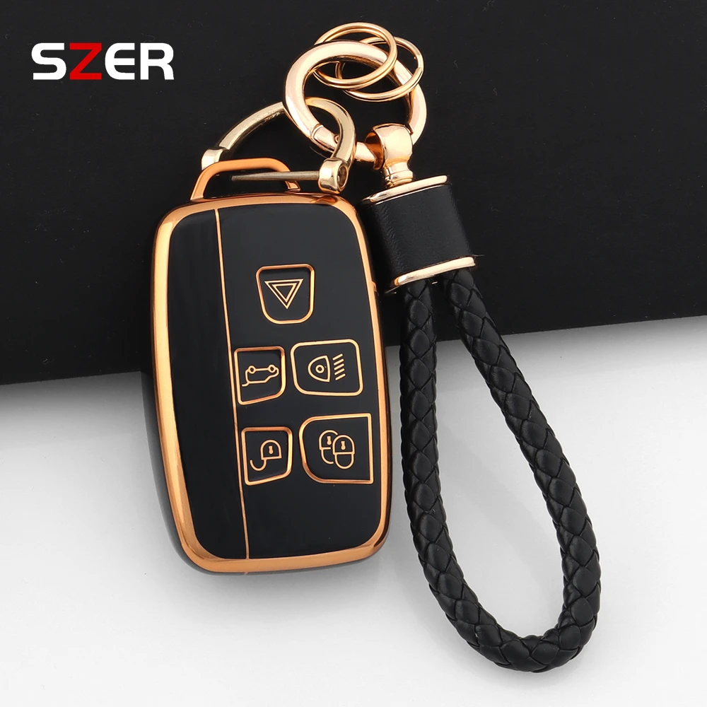 Funda de TPU para llave de coche, carcasa para llavero de Land Rover Range Rover Evoque Sport Freelander Discovery Velar, para Jaguar XE XF XJ