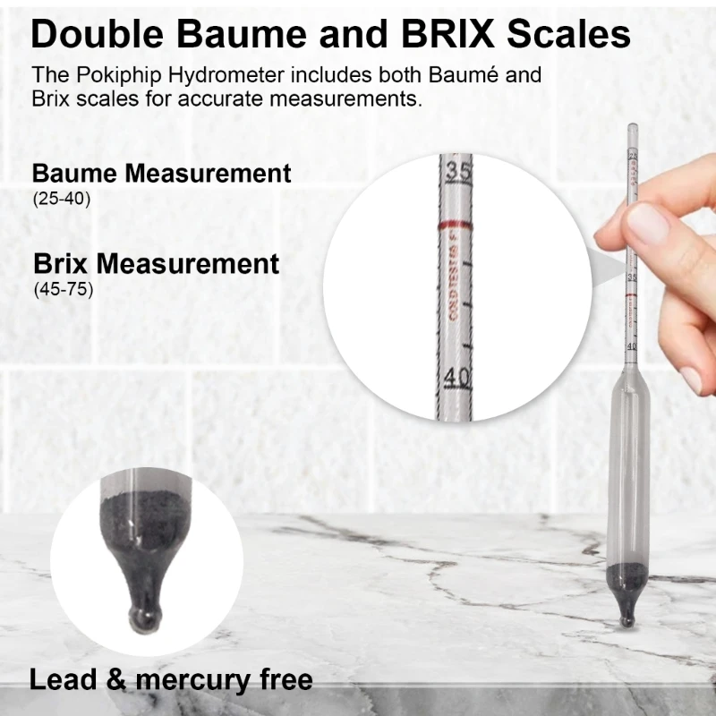 Maple Syrup Hydrometer Test Highs Accuracy Hydrometer Maple Syrup Density Baumes and BrixScale DropShipping