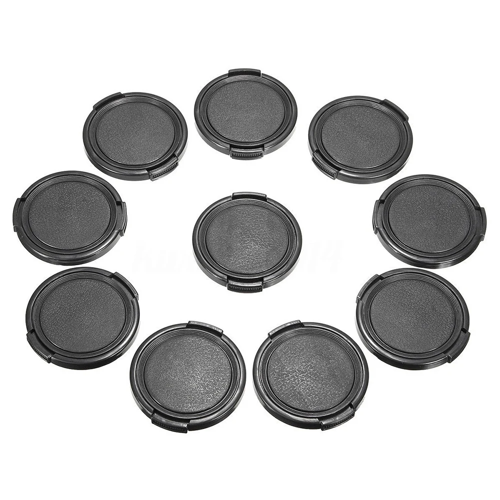 Univeral 10pcs 49mm Center Pinch Front Lens Cap For Canon Nikon DSLR Camera