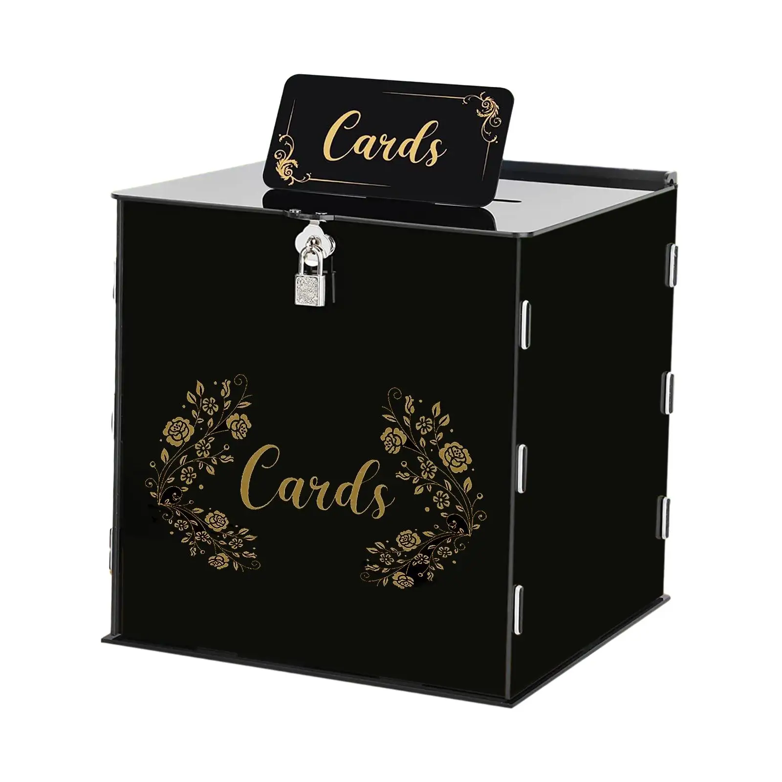 

Акриловая коробка для свадебных открыток, держатель для поздравительных открыток для праздничных мероприятий