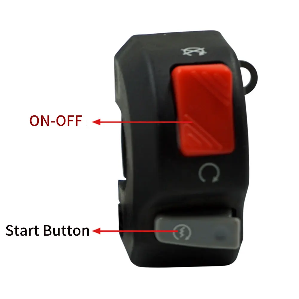 Motorcycle Control Switch Universal 22mm Handlebar Flashing Fog Headlight Horn Start Kill Switch ON OFF Button 12V Snowmobile