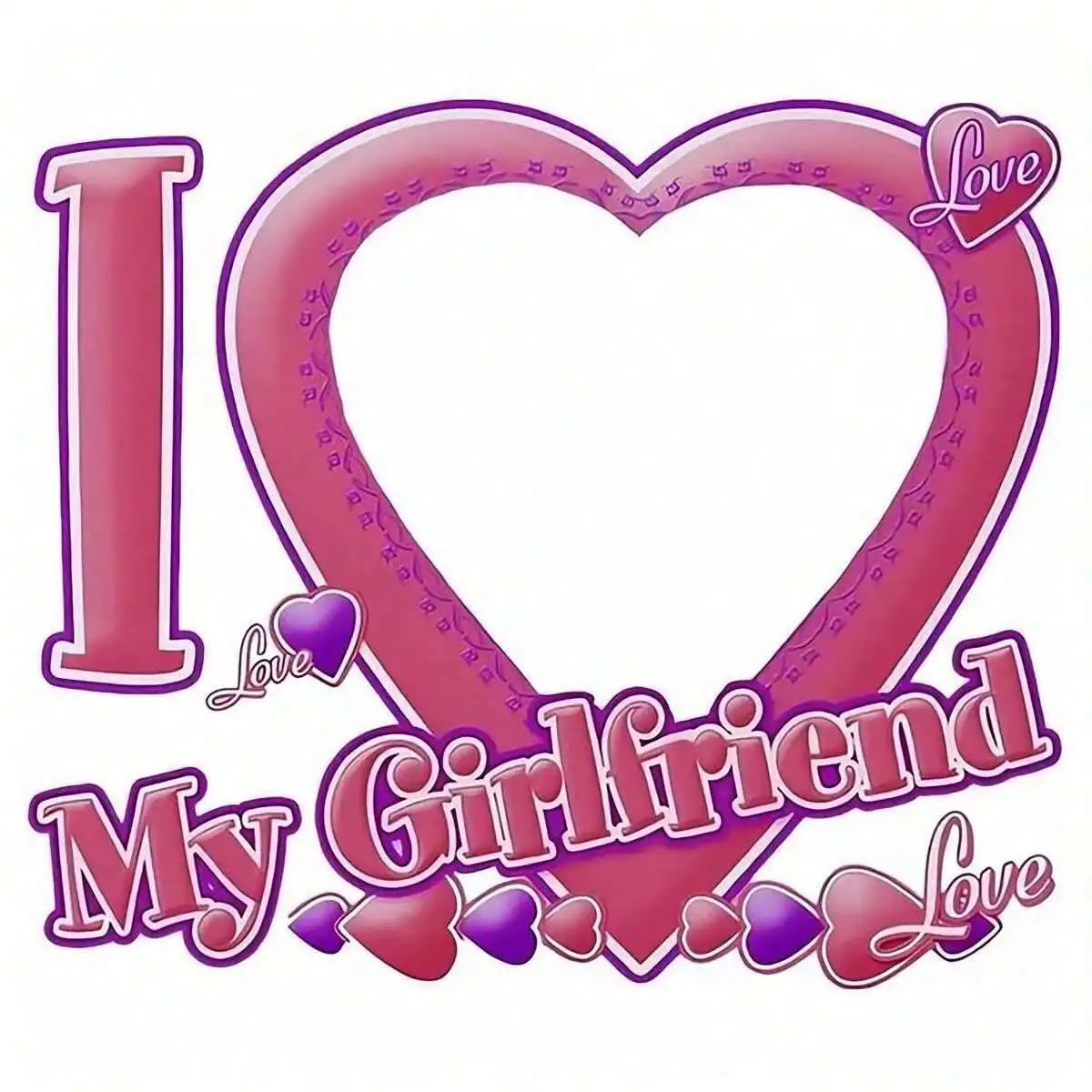 Custom I Love My Girlfriend Boyfriend Keychain Valentine Gift Photo...