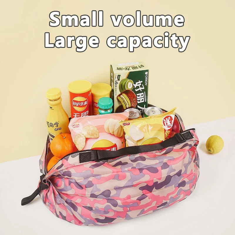 Foldable Shopping Bag Waterproof Travel Portable Storage Bag Beach Bag Supermarket Grocery Shopping Bag