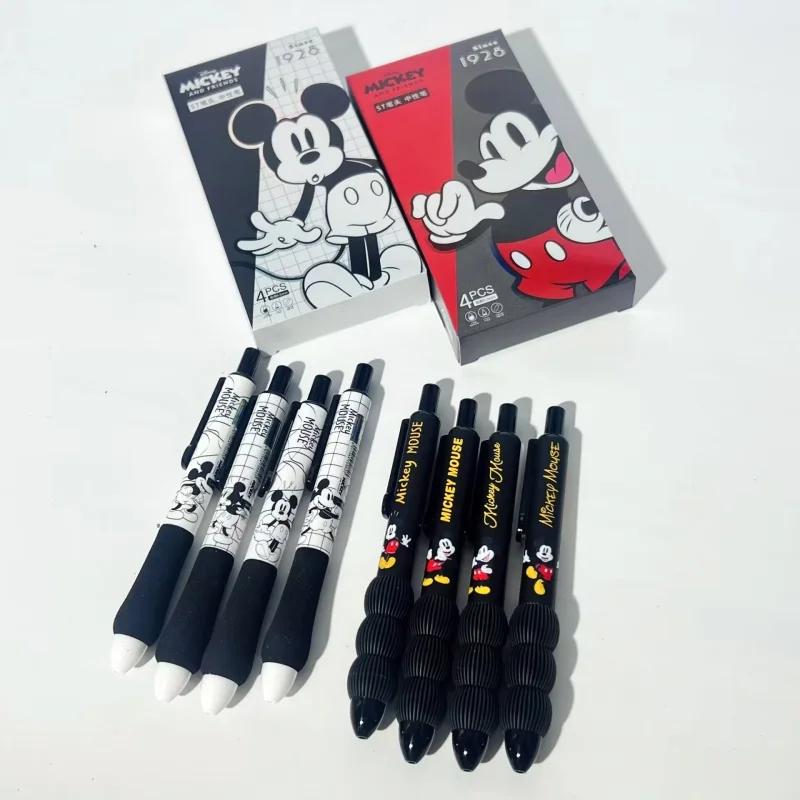 

40pcs/lot Kawaii Disney Mickey Press Gel Pen Cute 0.5mm Black Ink Signature Pens Promotional Gift School Supplies
