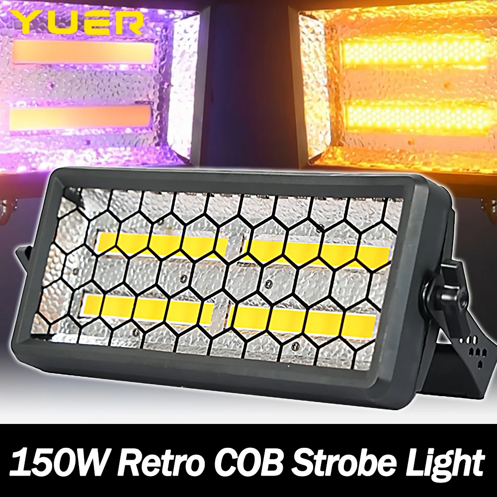

Retro 150W COB RGB LED Strobe Light Flashing Light DMX512 Sound 8/13CH Mirror Retro stage lighting for DJ Disco Club Party show