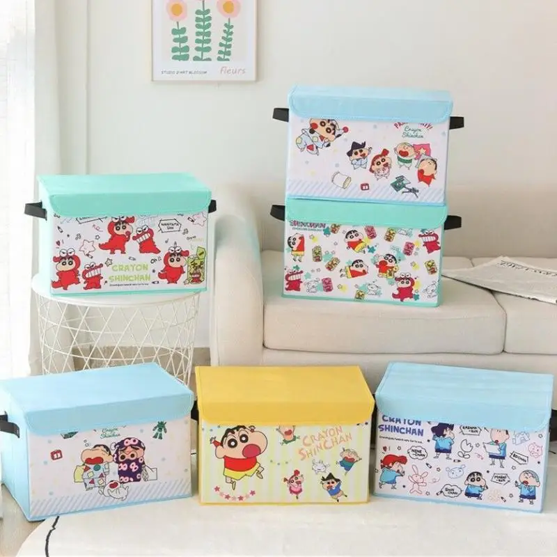 Cute Cartoon Kawaii Crayon Shin-chan Home Storage Box Dormitory Clutter Sorting Box Toy and Clothing Storage Basket Frame