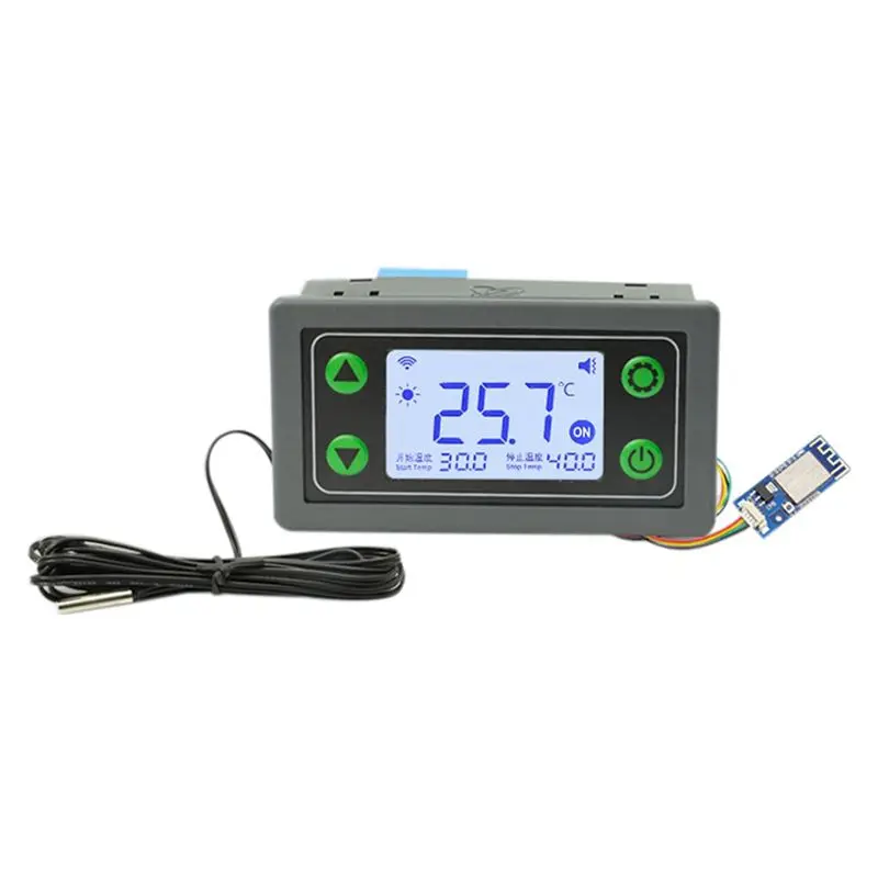 

AA94-SA30W 30A WIFI Thermostat Temperature Controller Digital Display Thermostat High Low Temperature Alarm Durable Easy To Use
