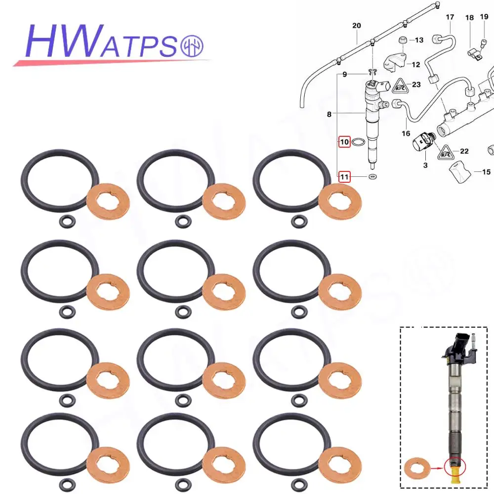 13532247156 Injector Seal Repair Kit for ALFA ROMEO MITO BMW FIAT FORD HYUNDAI JAGUAR KIA LANCIA LAND ROVER OPEL PEUGEOT