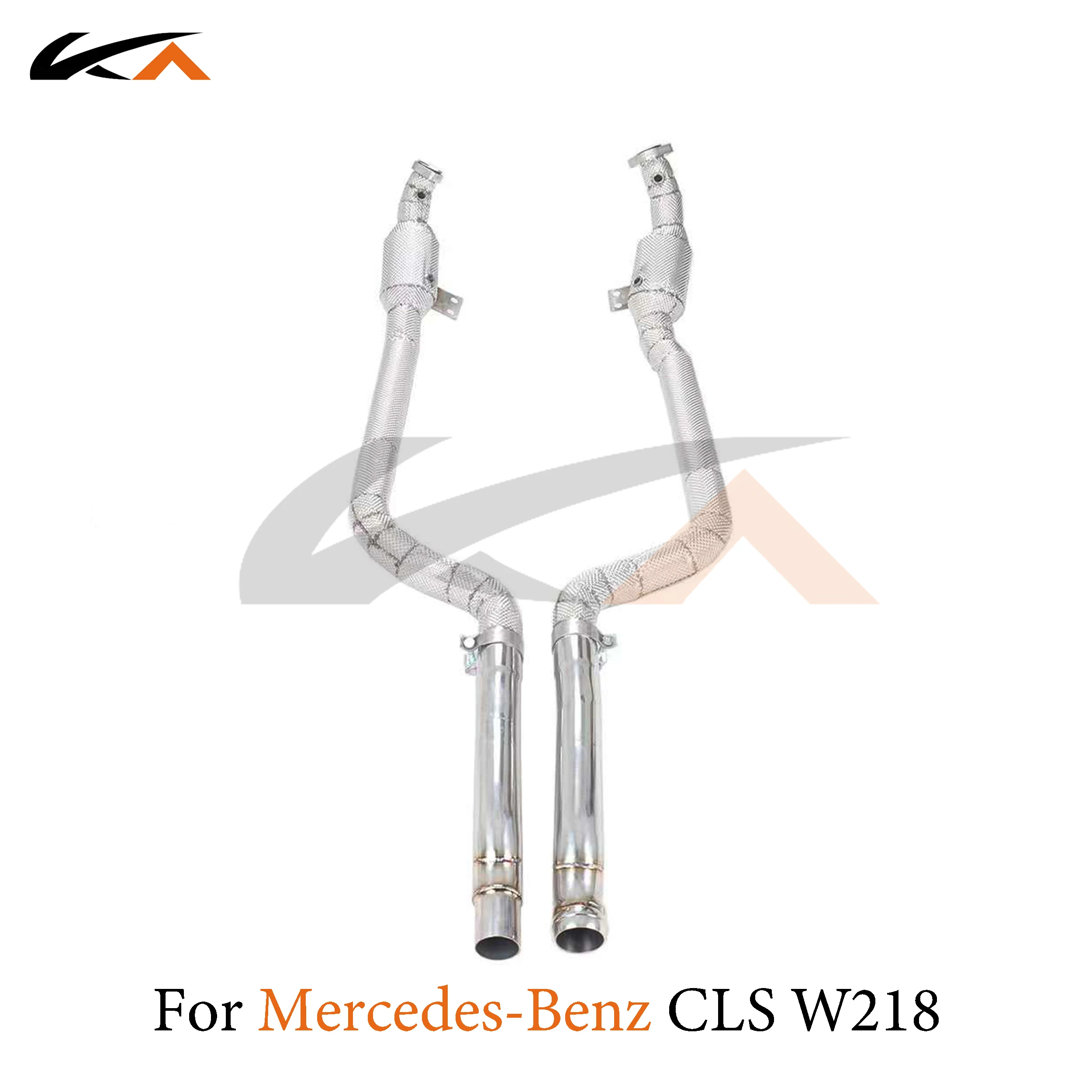 KA Tuning exhaust system header stainless downpipe for Mercedes-Benz CLS300 CLS320 CLS350 W218 axle pipe catalysis heat shield