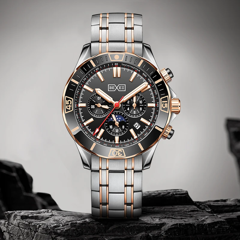BEXEI 9213 Diving watch Captain Cook Automatic movement mechanical men\'s calendar week Month Dial 5ATM wrist watch news