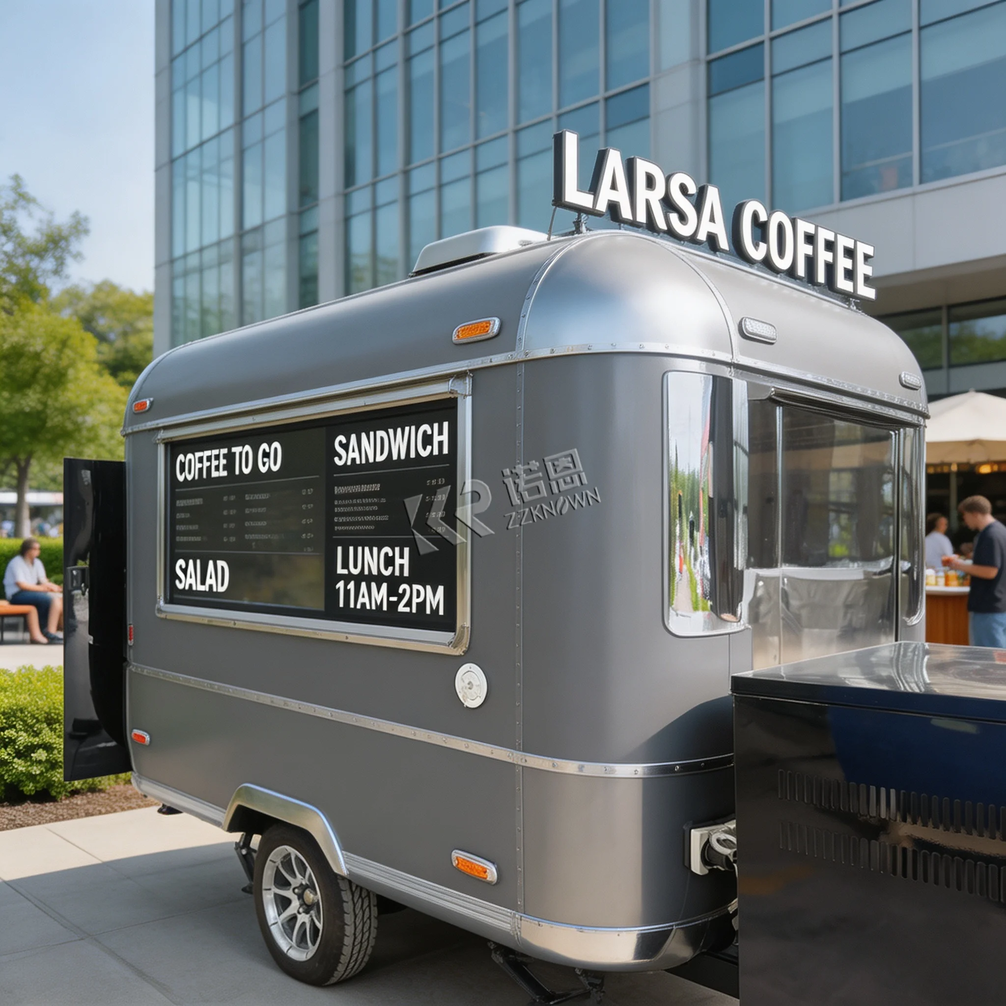 Wholesale Mobile Kitchen Food Trailer Pancake Waffle Crepe Fast Food Truck with Customized Interior Layout
