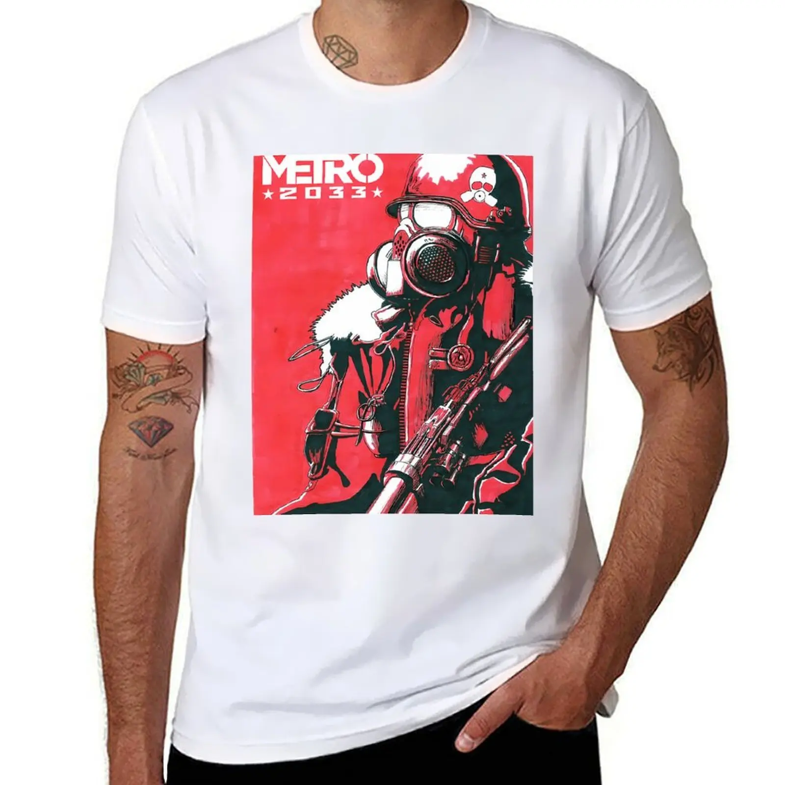 

Metro 2033 T-Shirt cotton tshirt 100% anime t shirts for man T-Shirt