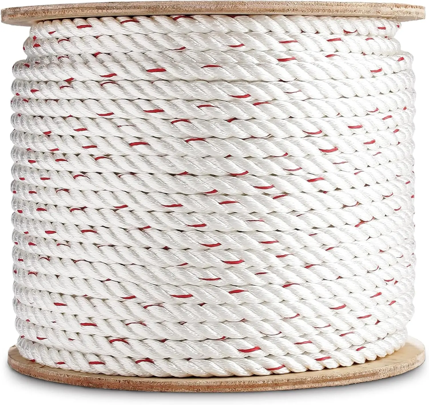 

1/4" x 600' Twisted Poly Dacron Rope, 3-Strand with Polyolefin Core, High Strength Multipurpose Rope for Marine, Arborist & DIY