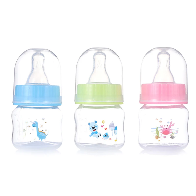 ●50ML Baby Newborn Mini Portable Feeding Nursing Bottle BPA Free Safe Infant Nursing Nipple Care Feeder Fruit Juice Milk Bottles
