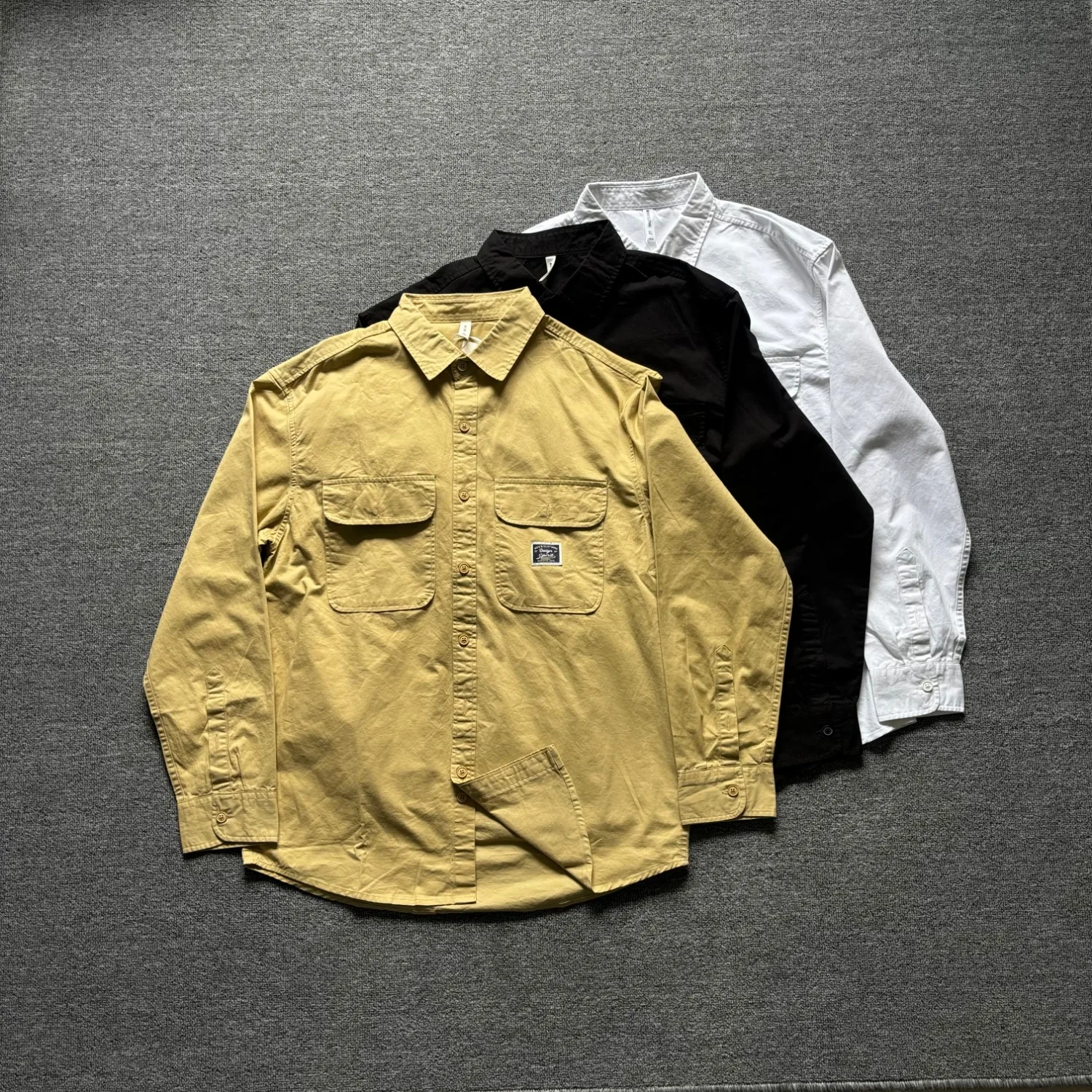2026 spring new pure cotton long-sleeved work shirt Japanese casual trendy shirt jacket