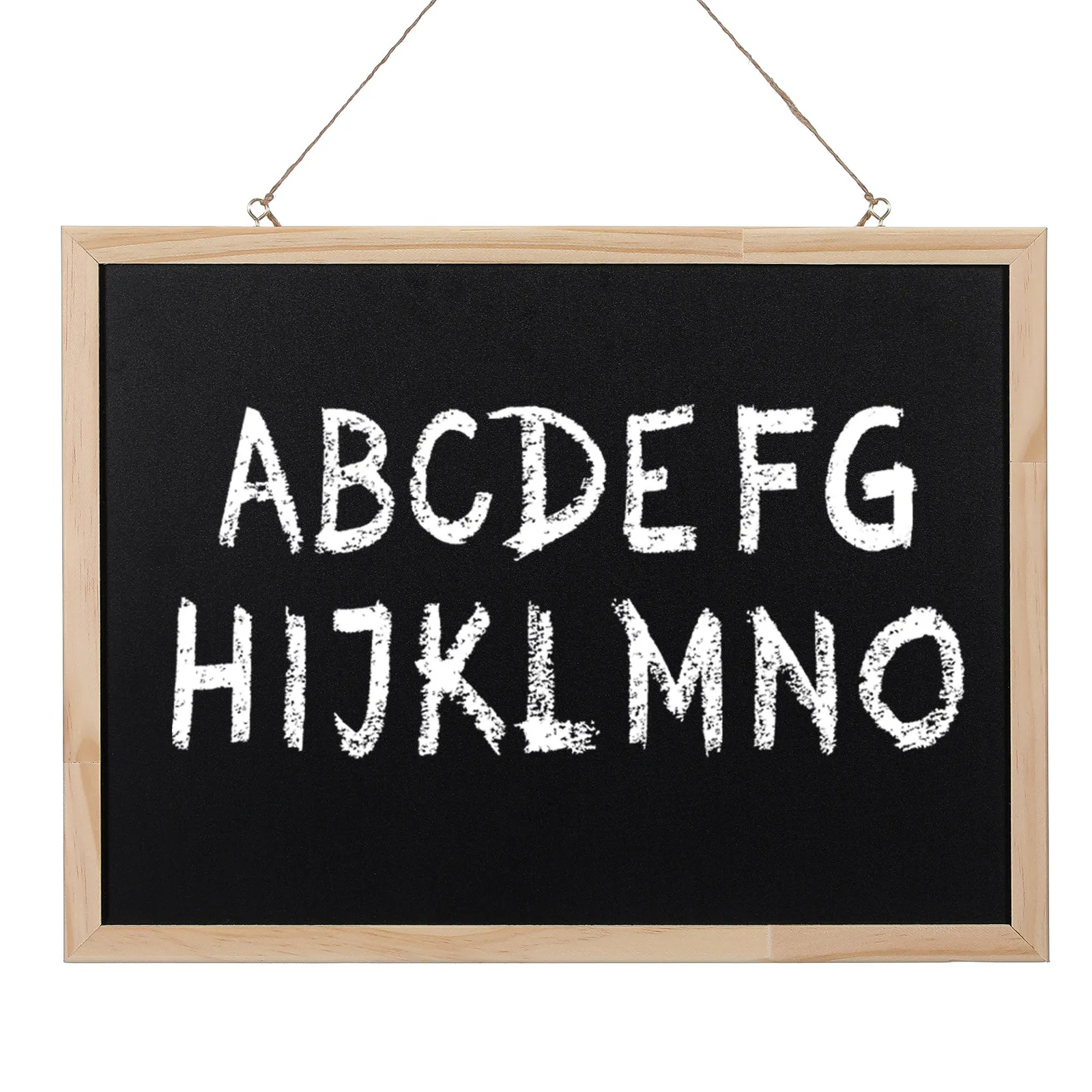 Wood Hanging Chalkboard Single Sided Erasable Message Board Sign Wooden Frame for Kitchen Wedding Party Wall Decoration