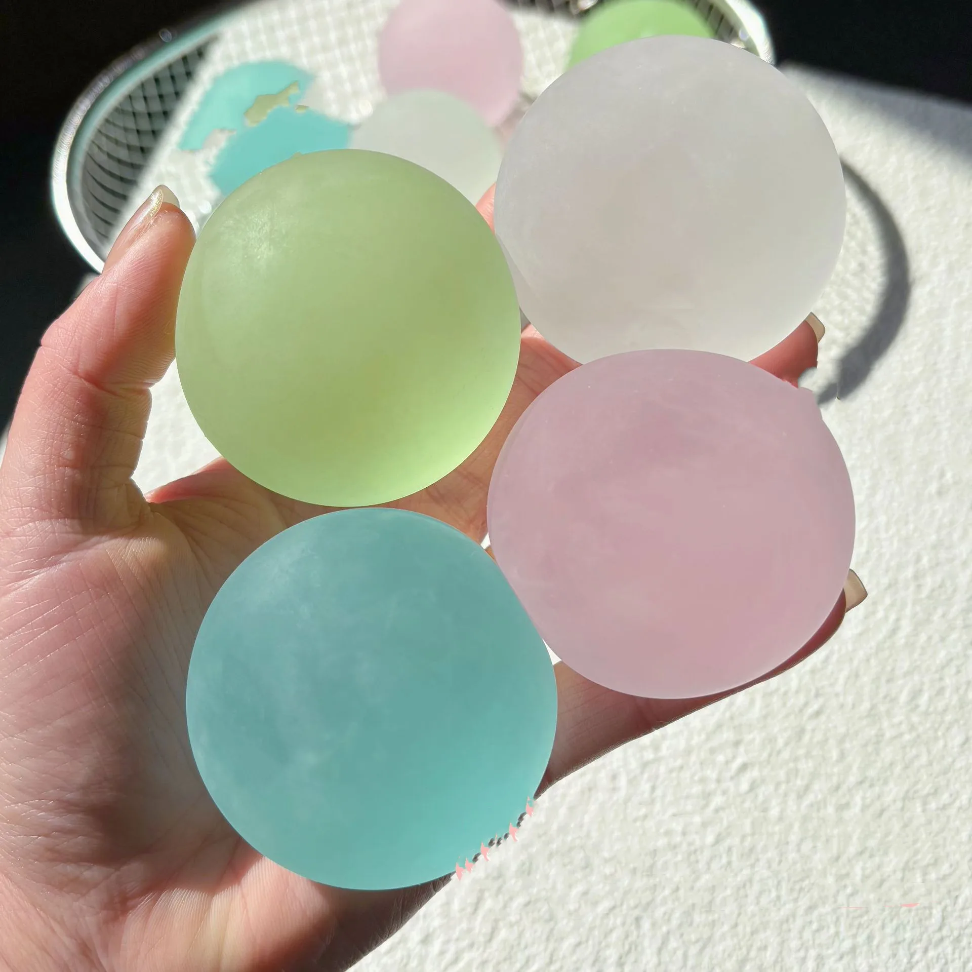 Blaue Maltose Squishy Spielzeuge Anti-Stress Sensorisches Fidget-Spielzeug Weiche Simulierte Transparente Blaue Maltose Langsam Zurückfederndes Entspannungsspielzeug