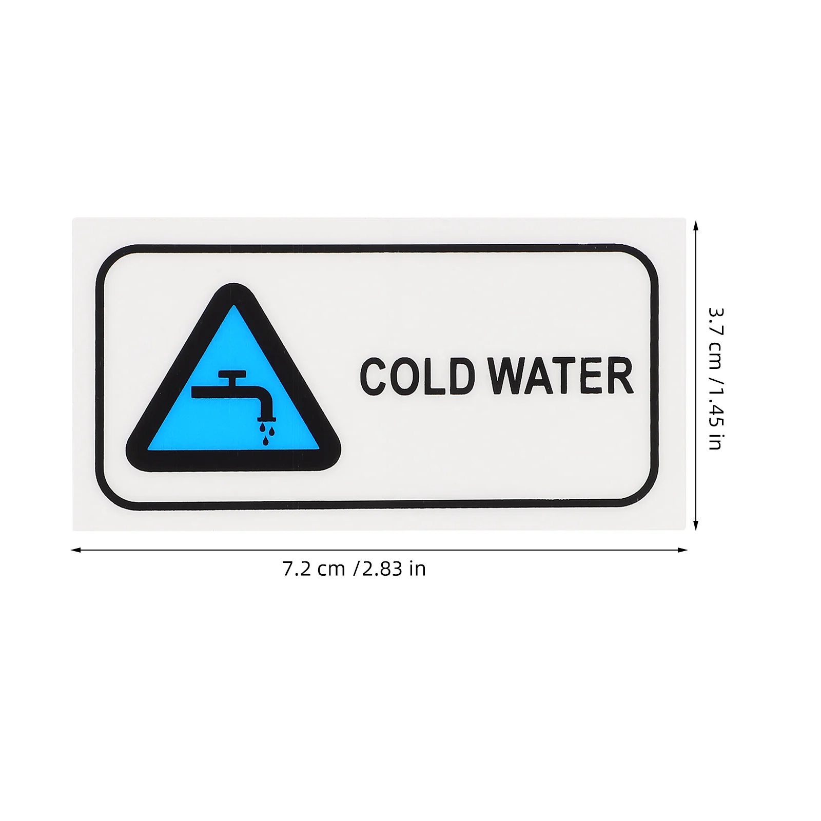 Cold Water Label Stickers Adhesive Waterproof Easy Install for Home Schools Hospitals Industrial Safety Warning Signs