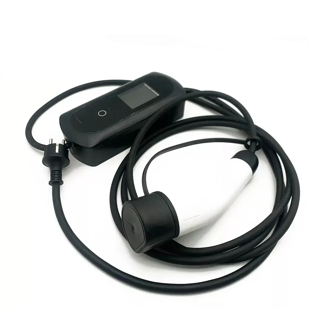 Type2 EV Charger With Smart Display 3.5KW 16A / 7KW 32A 250V Portable Electric Charging Station Charging Cable 4.5M Cable